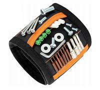 Bracelet de travail professionnel avec maille respirante pour ranger des pièces métalliques, des fixations, des vis, des clous, des pochettes, des ceintures