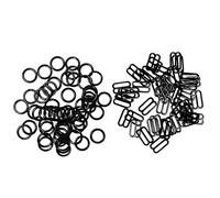 Bracelet d'épaule ajusté Ajusteurs de bretelles de soutien-gorge, agrafes, anneaux en O, forme 8, métal noir, 200 pièces, for la couture de lingerie