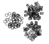 Bracelet d'épaule ajusté Extensions de soutien-gorge en métal avec agrafes et crochets noirs, 10 mm et 12 mm, lot de 300 pièces, 3 styles