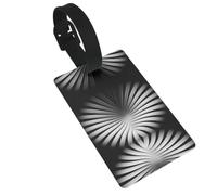 Bracelet détachable avec étiquette de bagage noire et blanche à imprimé | Étiquettes de bagage pour valises, aéroport, croisière, voyage, essentiels