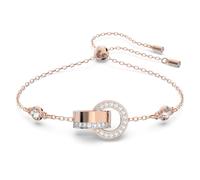 Swarovski Bracelet Hollow, Boucle entrelacée, Blanc, Placage de ton or rosé