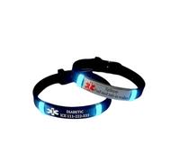 Bracelet d'identification médicale personnalisable en acier inoxydable pour diabétique, autisme, épilepsie, sensibilisation aux allergies, bracelet en silicone pour identification des conditions