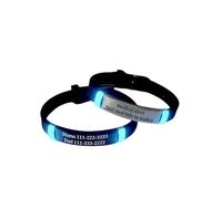 Bracelet d'identification phosphorescent personnalisable avec nom et message et informations de contact, bracelet en silicone avec plaque nominative personnalisée, bracelet anti-perte d'alerte