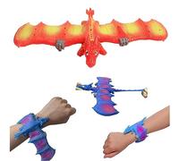 Bracelet dinosaure pour enfants, jouets de décompression sur le thème des dinosaures, sac à friandises pour garçons et filles, cadeaux de fête d'anniversaire pour enfants, prix de carnaval (rouge)