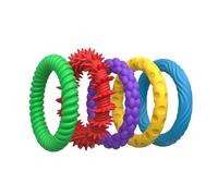 Bracelet d'inquiétude pour adolescents, bracelet coloré pour cordes de fidélité sensibles, 5 bracelets en silicone extensibles et élégants : jouet sensoriel exposé, jouets de boîte