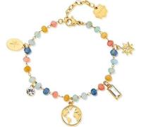 Bracelet discret en plaqué or avec perles et pendentifs Chakra BHKB131