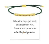 Bracelet « Don't Let The Hard Days Win », « Remember Who You Are B-racelet », tube de motivation B-racelet, bijoux inspirants pour femmes, filles, famille, amis, 1pcs, Métal, Agate
