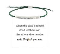 Bracelet « Don't Let The Hard Days Win », « Remember Who You Are B-racelet », tube de motivation B-racelet, bijoux inspirants pour femmes, filles, famille, amis, 1pcs, Métal, Agate