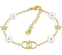 Bracelet doré avec cristaux et perles artificielles Fashion LJ2637