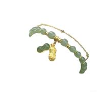 Bracelet double chaîne accrocheur avec agate scintillante, un accessoire indispensable pour tous ceux qui aiment la mode et l'élégance (03)