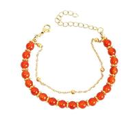 Bracelet double couche en perles de pierre naturelle pour femme et homme Bracelet en cuir noir, taille unique, Plastique, Pas de gemme