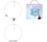 Bracelet double enfant La Reine des Neiges avec breloques cœur et flocon de neige en bijouterie officielle Disney pour filles de plus de 3 ans, idéal pour jeu à thème et cadeau charmant
