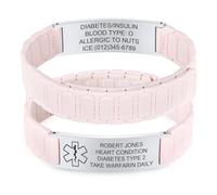 Bracelet d'urgence personnalisé pour homme et femme - Bracelet de sport SOS ID en silicone étanche avec gravure nom, numéro de téléphone, diabète, épilepsie, allergie, alarme médicale, bracelet