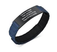 Bracelet d'urgence personnalisé SOS pour enfants - En silicone étanche - Anti-perte - Avec gravure nom, numéro de téléphone pour enfants, bracelet de sécurité, bracelet d'identification médicale pour