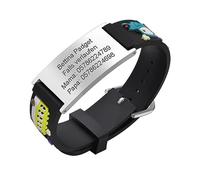 Bracelet d'urgence SOS pour enfants - En silicone étanche - Anti-perte - Bracelet d'identification pour enfants - Personnalisé - Pour filles et garçons