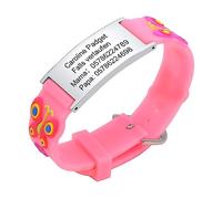 Bracelet d'urgence SOS pour enfants - En silicone étanche - Anti-perte - Bracelet d'identification pour enfants - Personnalisé - Pour filles et garçons