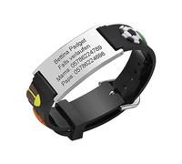 Bracelet d'urgence SOS pour enfants - En silicone étanche - Anti-perte - Bracelet d'identification pour enfants - Personnalisé - Pour filles et garçons