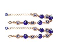 Bracelet d'yeux bleus,Bracelet de perles d'yeux bleus,Bracelets de breloques d'yeux bleus,Bracelet turc porte-bonheur,Bracelet d'alliage,Bracelet de pierres de Rhin en verre