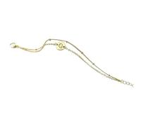 Bracelet Élastique Bracelet Bijoux Bracelets For Girls Women Trendy Dainty Gold/Silver Plated Layered Beaded Initial Bracelet Disc Monogram Bracelets For Women Girls Inoxydable (GD7, One Size)