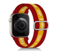 Bracelet élastique compatible avec Apple Watch 38 mm, 40 mm, 41 mm, 42 mm, pour homme et femme, réglable, en nylon - Motif drapeau de football - Série 11 10 9 8 7 6 5 4 3 2 1 SE Ultra 3 2, 38mm/40mm