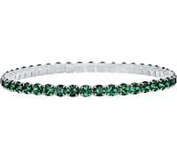 Bracelet élastique de tennis avec cristaux verts Aura 22270.EME.E