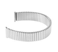 Bracelet élastique en acier inoxydable, bande métallique à ressort télescopique 18mm 20mm, adapté aux hommes et femmes, accessoires de montre compatibles avec les montres intelligentes(Silver,18mm)