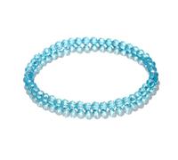 Bracelet élastique en cristal de 4 mm, style femme | Superposition multicolore : les perles à facettes de 4 mm peuvent être mélangées et assorties à d'autres bracelets pour créer