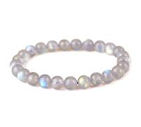 Bracelet élastique en cristal de pastèque naturelle et tourmaline avec pierre de soleil pour homme/femme, 8, Cristal Pierre précieuse