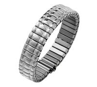Bracelet élastique en métal 12mm 14mm 16mm 18mm 20mm, bracelet de montre extensible en acier inoxydable, or, accessoires de bracelet for hommes et femmes(Silver,14mm)