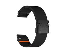 Bracelet élastique en nylon à ajustement rapide de 22 à 26 mm for bracelet de sport Pour Garmin Fenix 8 E 7 7X 6 6X 5XPlus(Black Black,26mm)