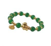 Bracelet élastique en perles de verre coloré pour le Nouvel An du cheval 2026, bracelet avec pendentif en forme de cheval du zodiaque chinois Feng Shui, amulette porte-bonheur pour femme, unisexe