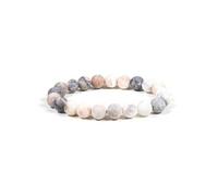 Bracelet élastique jaspe rose zébré