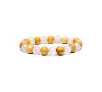 Bracelet élastique Quartz rose et Palo Santo