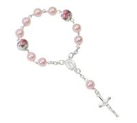 Bracelet élégant en alliage avec breloque crucifix et symbole religieux - Pour un usage quotidien - Fermoir sécurisé, taille unique, Comme décrit