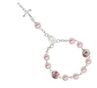 Bracelet élégant en alliage avec breloque crucifix et symbole religieux - Pour un usage quotidien - Fermoir sécurisé - Inspiré de la foi, taille unique, Comme décrit