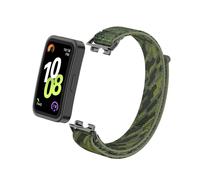 Bracelet élégant en nylon pour Huawei Band 10/9/8 avec adaptateurs en métal Green