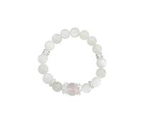 Bracelet élégant en pierre de lune blanche, perles cristal, cadeau for petite amie, anniversaire ou