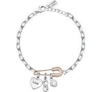 Bracelet en acier avec pendentifs Love LPS05ASD14