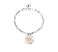 Bracelet en Acier Bicolore et Cristal LA PETITE STORY - Arbre de Vie