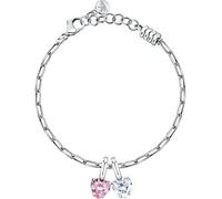 Bracelet en acier discret Sparkly hearts Drops SCZ1347