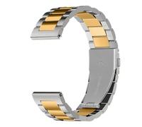 Bracelet en acier inoxydable 14/16/18/20/22 mm avec boucle déployante métal à double bouton-poussoir lien dégagement rapide for détachable(F,20mm)