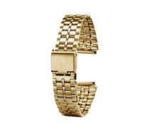 Bracelet en acier inoxydable 18 mm, bracelet métallique de remplacement, adapté pour Casio A158/A159/A168/A158W/F91W/LA-680/AEQ-110(B Golden)