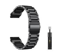 Bracelet en acier inoxydable 20/22/26mm Pour Garmin Fenix 5 5S 6 Plus 7 Pro 7S 7X 8 AMOLED 43 47 51 Enduro 2 3(Black,For Fenix E 47mm)