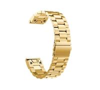 Bracelet en acier inoxydable 20 mm 22 mm 26 mm Pour Garmin Fenix 8 7 Pro 7X 6 6X 5X 8X Plus Bracelet de montre en métal à ajustement rapide(Gold,26mm Fenix 7X 7X Pro)