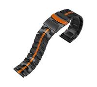 Bracelet en acier inoxydable 22mm Pour Huawei GT6 GT5 Pro 46mm Ultimate 2 Bracelet en métal Pour Huawei Watch 5 4 Band remplacement(Black orange,For Watch 4 Pro)