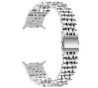 Bracelet en Acier Inoxydable 7 Perles Intégré Compatible avec Samsung Galaxy Watch 8 Silver