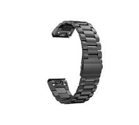 Bracelet en acier inoxydable à ajustement rapide, Pour Garmin fenix8 fenix7 fenix6 fenix5 7X 6X 5X 8X Plus, sangle de remplacement(Black,For fenix 6x (26mm))