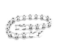 Bracelet en Acier Inoxydable Argenté Chaîne de Main Résistante sans Tache ni Décoloration pour Homme Style Punk et Fashion pour Père ou Garçon pour Père ou Garçon