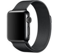Bracelet En Acier Inoxydable Avec Adaptateur Pour Apple Watch Version 42mm - Milan Style - Noir