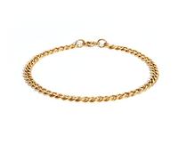 Bracelet en acier inoxydable avec fermoir mousqueton - Bracelet à maillons de qualité supérieure - Bracelet discret pour homme - Différentes tailles - Cadeau d'anniversaire pour homme - 20 cm